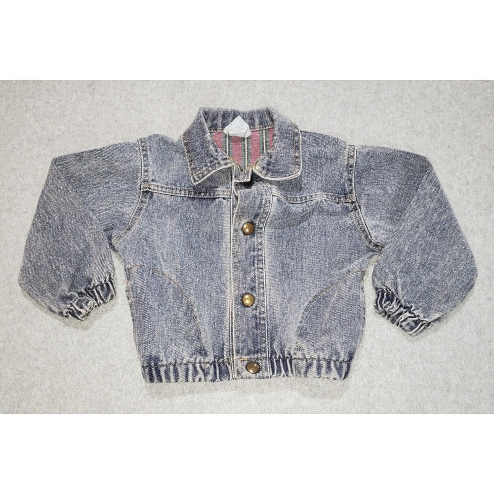 Vintage Tuff Stuff Denim Jacket Toddler Kids Size‎ 3T USA Made Extra Special Per